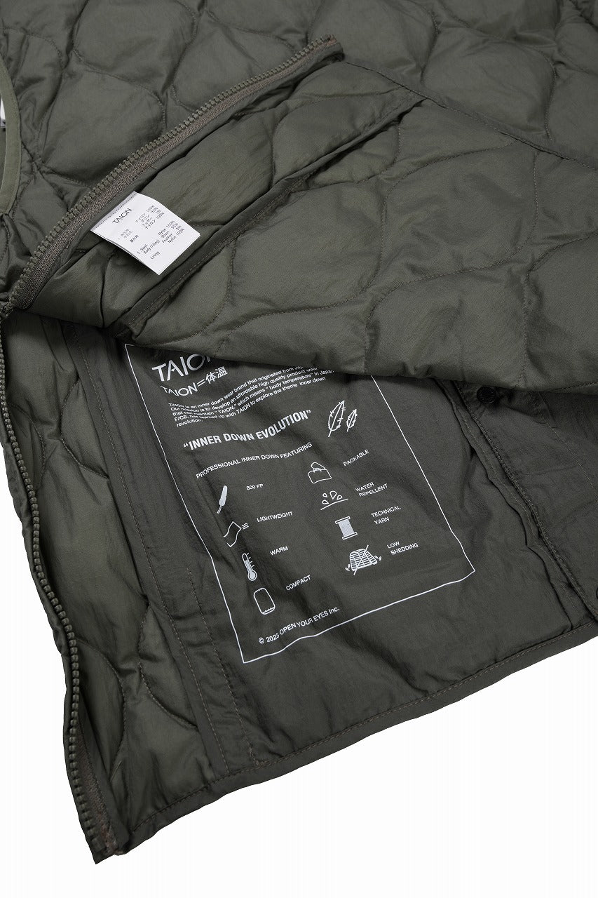 F/CE. x TAION® PACKABLE INNER DOWN VEST (OLIVE GRAY) - Image 12