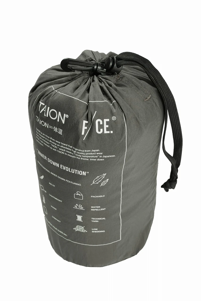 F/CE. x TAION® PACKABLE INNER DOWN VEST (OLIVE GRAY) - Image 14