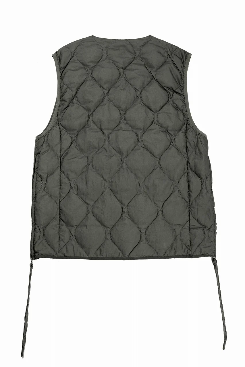 F/CE. x TAION® PACKABLE INNER DOWN VEST (OLIVE GRAY) - Image 3