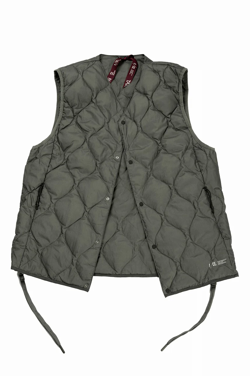 F/CE. x TAION® PACKABLE INNER DOWN VEST (OLIVE GRAY) - Image 4