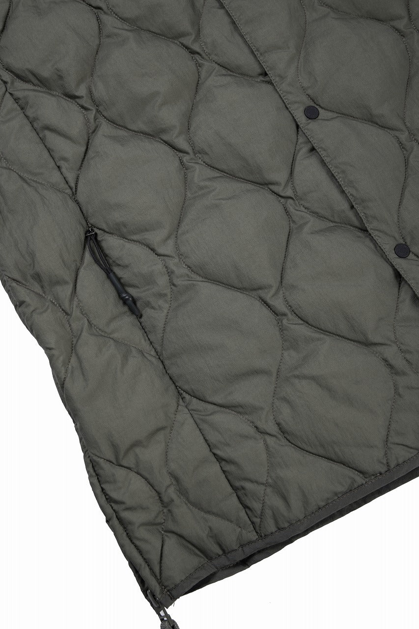 F/CE. x TAION® PACKABLE INNER DOWN VEST (OLIVE GRAY) - Image 8