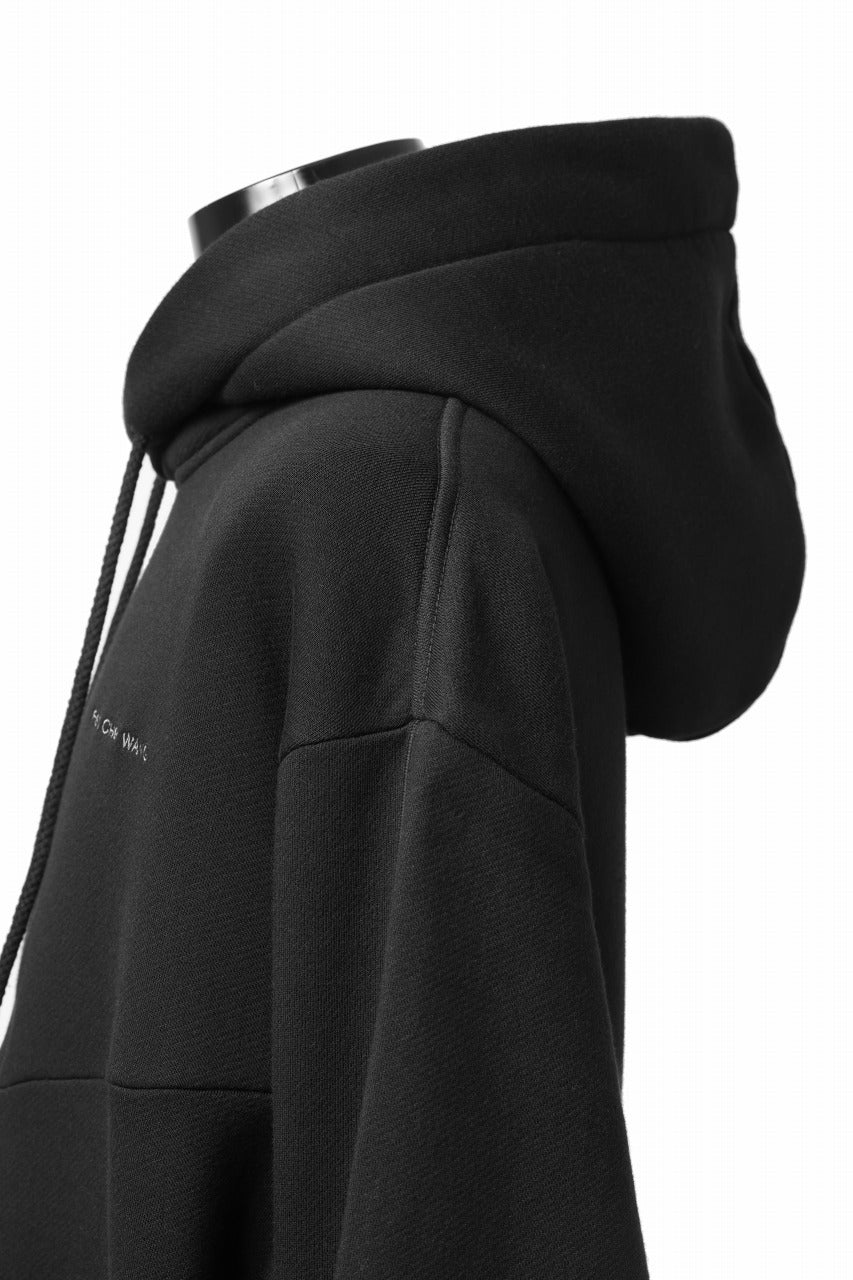 Feng Chen Wang 2 IN 1 HOODIE WITH FELTED BACKING (BLACK) - Image 12