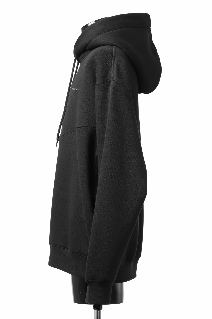 Feng Chen Wang 2 IN 1 HOODIE WITH FELTED BACKING (BLACK) - Image 3