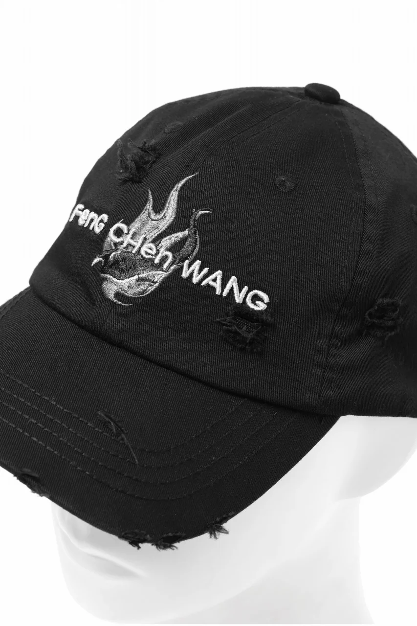 Feng Chen Wang BLACK AND GREY PHOENIX EMBROIDERED CANVAS CAP (BLACK) - Image 12