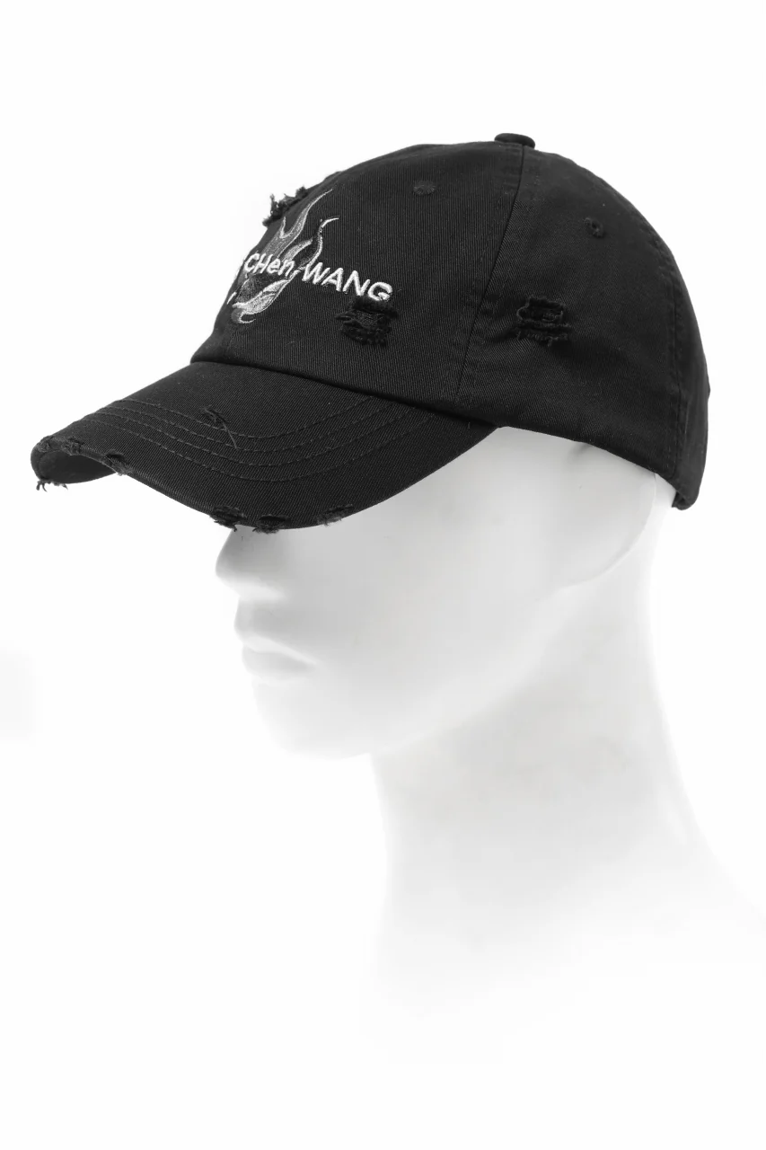 Feng Chen Wang BLACK AND GREY PHOENIX EMBROIDERED CANVAS CAP (BLACK) - Image 3