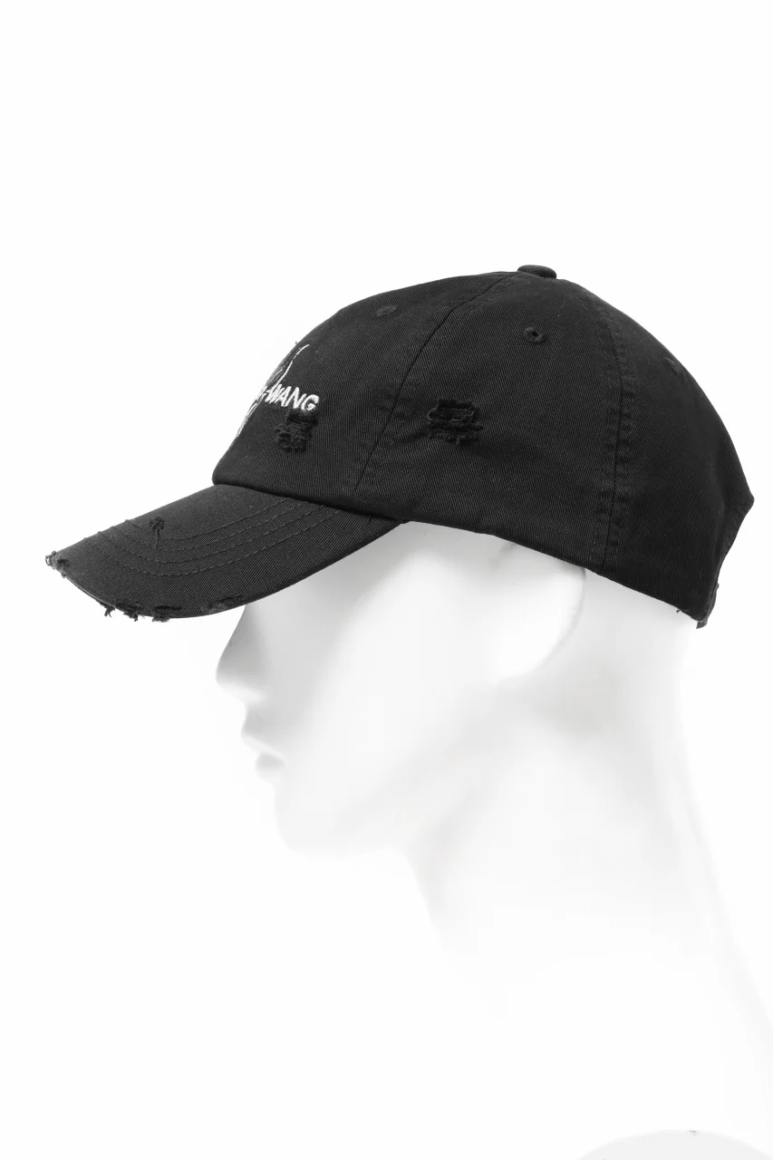 Feng Chen Wang BLACK AND GREY PHOENIX EMBROIDERED CANVAS CAP (BLACK) - Image 5