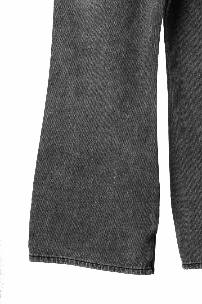 Feng Chen Wang CROSS WAISTBAND STRAIGHT LEG JEANS (BLACK) - Image 25