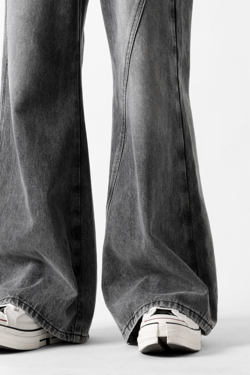 Feng Chen Wang CROSS WAISTBAND STRAIGHT LEG JEANS (BLACK) - Image 28