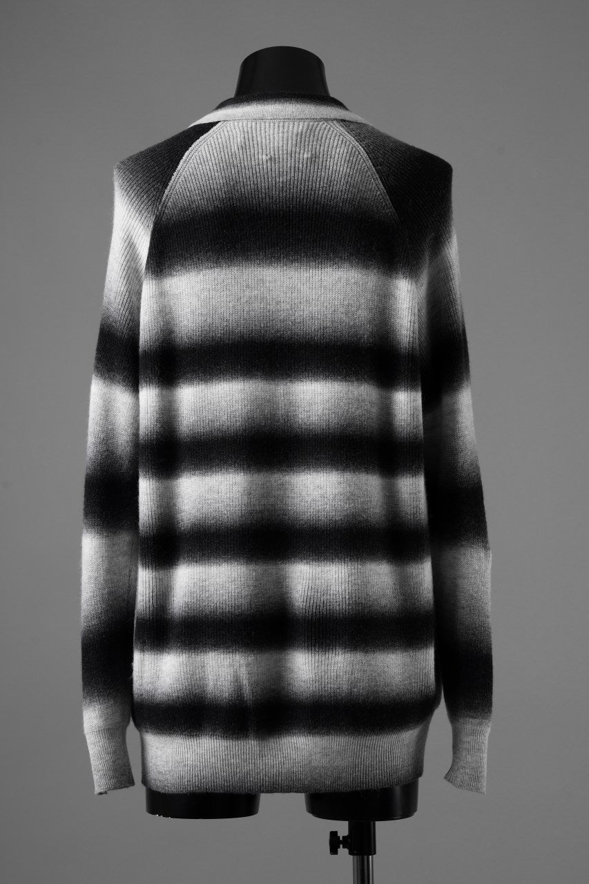 Feng Chen Wang DECONSTRUCTED GRADIENT KNIT-POLO (GREY TONE/MULTI) - Image 4