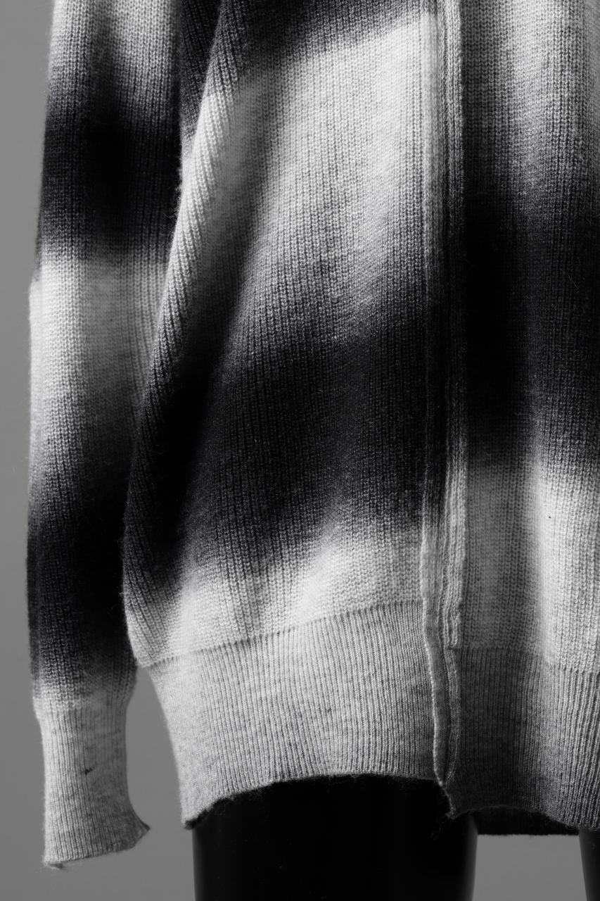 Feng Chen Wang DECONSTRUCTED GRADIENT KNIT-POLO (GREY TONE/MULTI) - Image 8