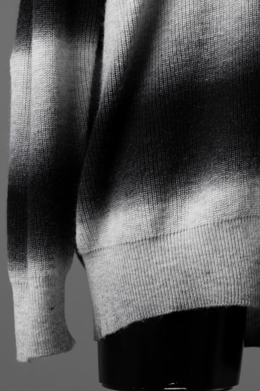 Feng Chen Wang DECONSTRUCTED GRADIENT KNIT-POLO (GREY TONE/MULTI) - Image 9