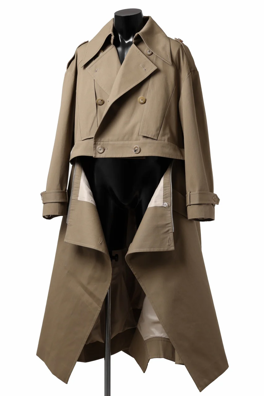 Feng Chen Wang DETACHABLE TRENCH COAT (KHAKI) - Image 12