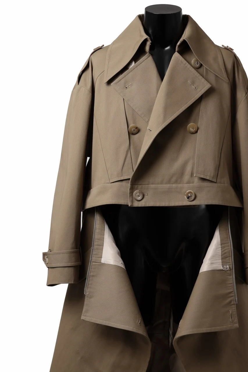 Feng Chen Wang DETACHABLE TRENCH COAT (KHAKI) - Image 24