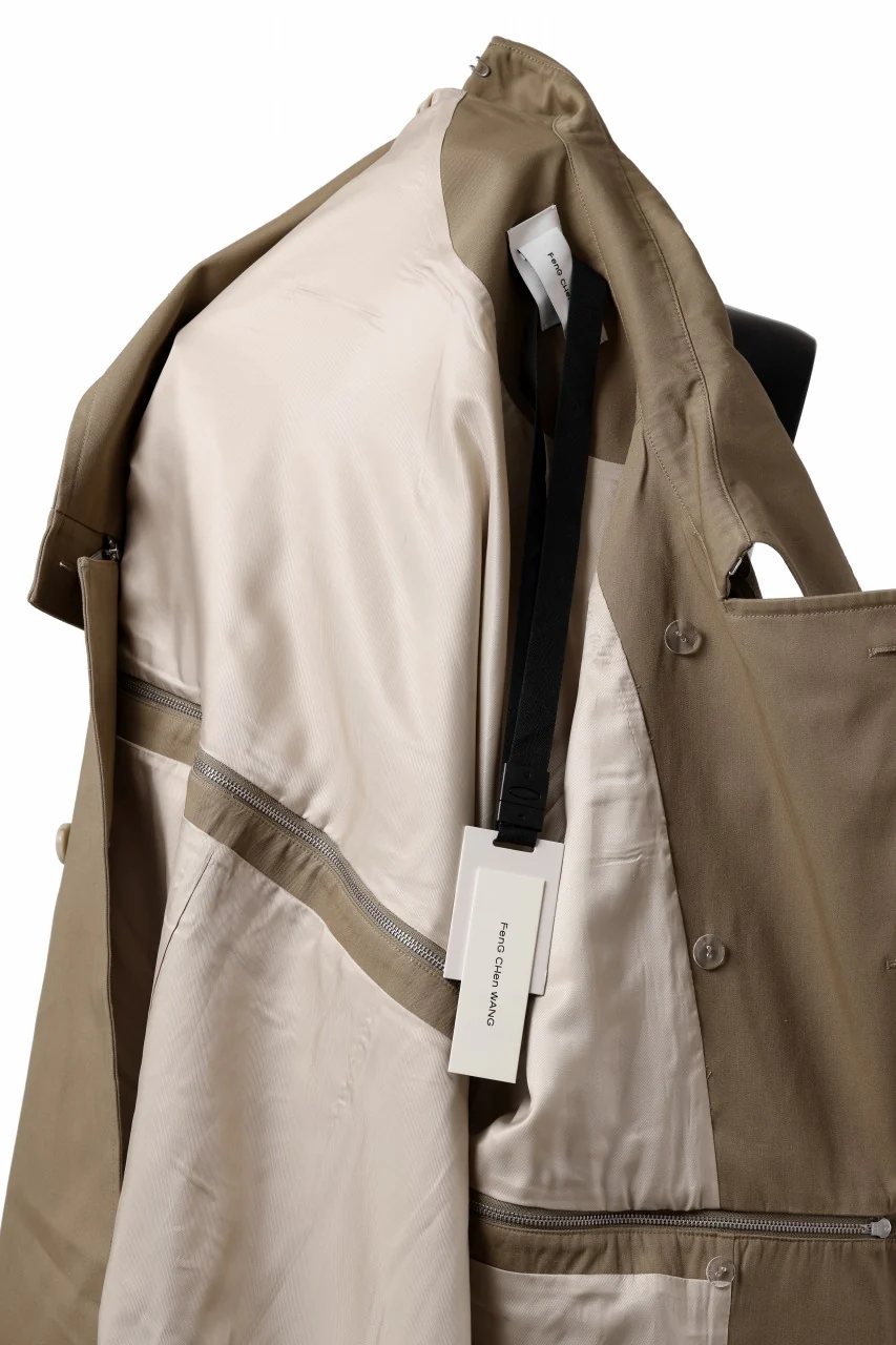 Feng Chen Wang DETACHABLE TRENCH COAT (KHAKI) - Image 30