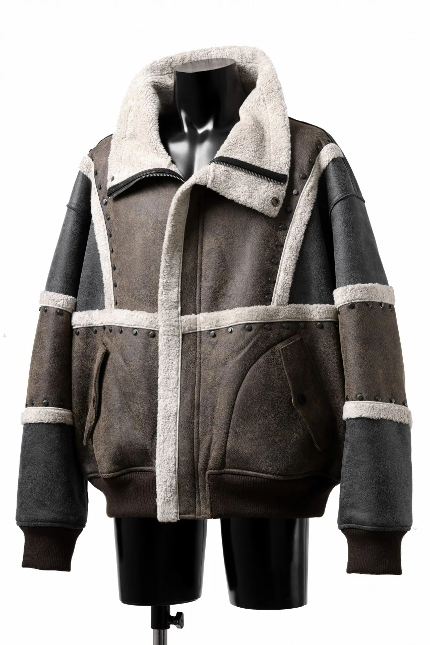 Feng Chen Wang DOUBLE SIDED SHERPA JACKET (GRAY) - Image 4