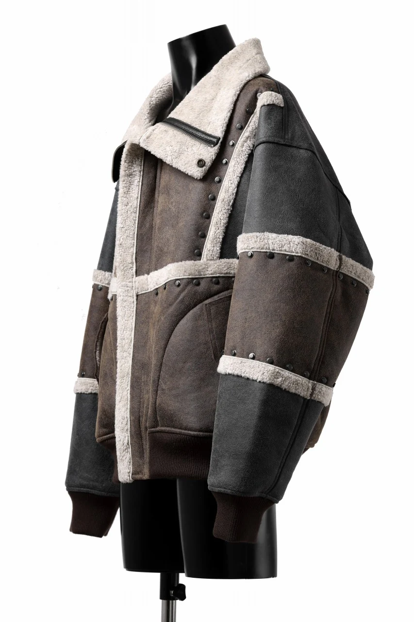 Feng Chen Wang DOUBLE SIDED SHERPA JACKET (GRAY) - Image 5