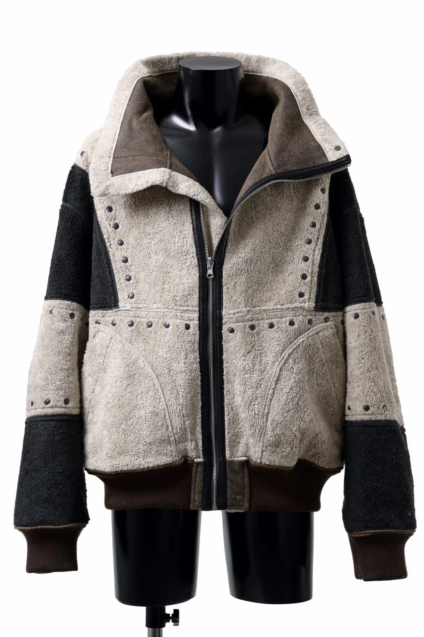 Feng Chen Wang DOUBLE SIDED SHERPA JACKET (GRAY) - Image 9