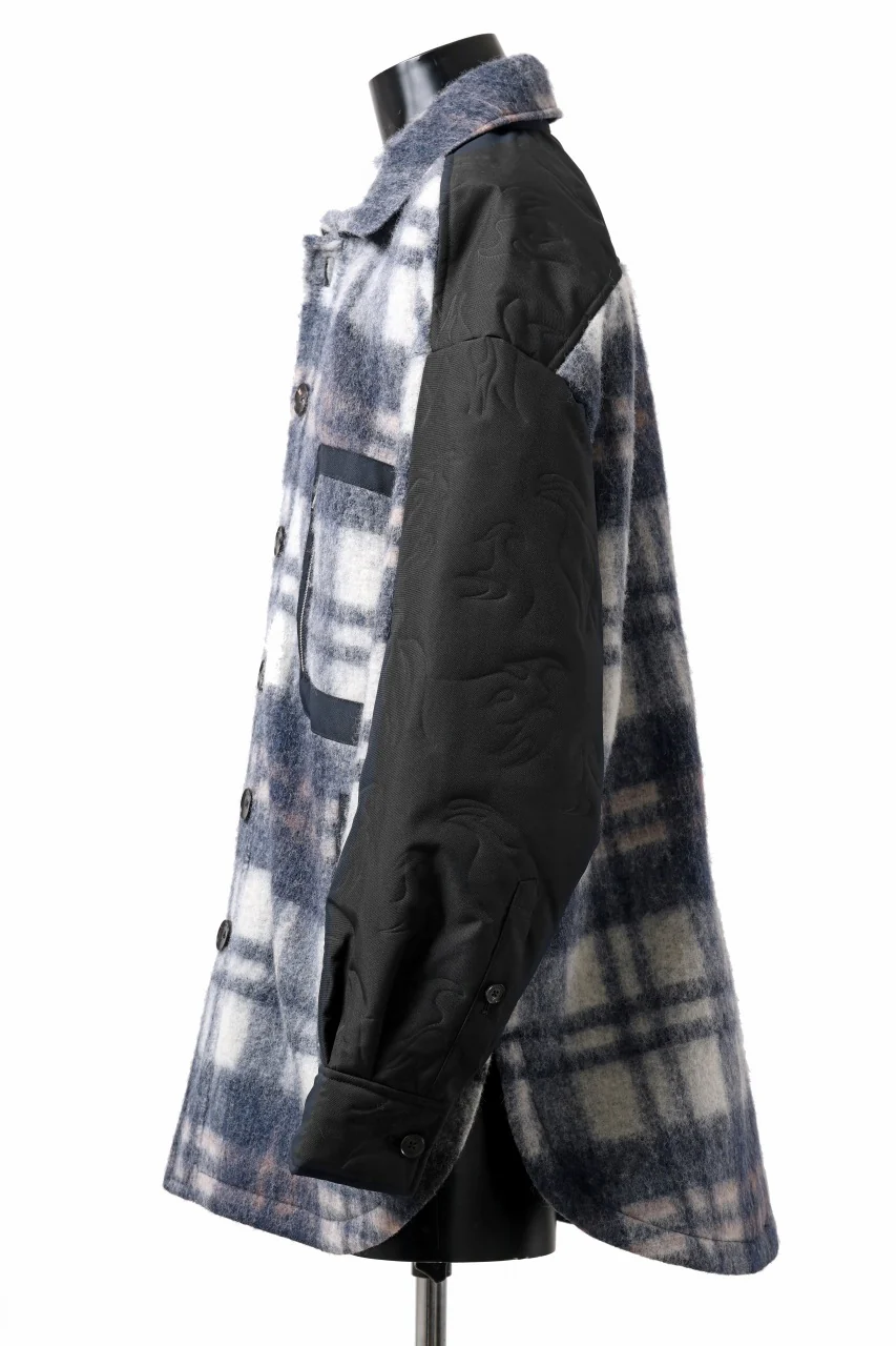 Feng Chen Wang FLANNEL SHIRT WITH QUILT PHOENIX (NAVY) - Image 4