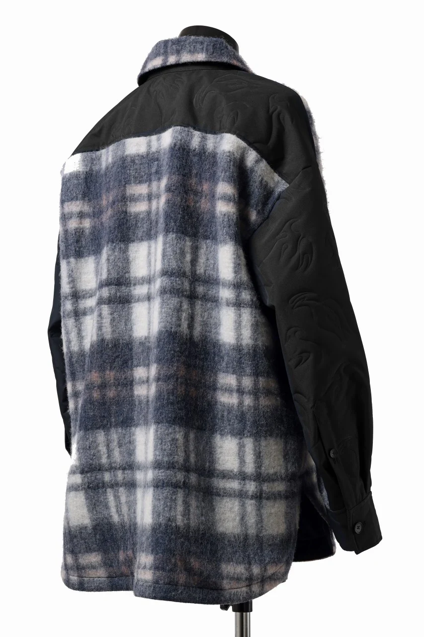 Feng Chen Wang FLANNEL SHIRT WITH QUILT PHOENIX (NAVY) - Image 6