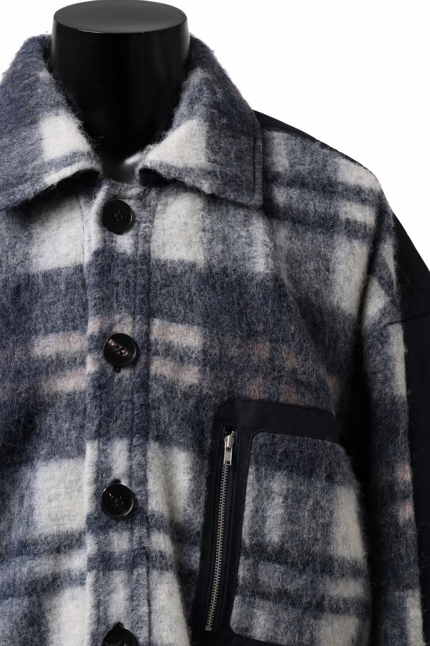 Feng Chen Wang FLANNEL SHIRT WITH QUILT PHOENIX (NAVY) - Image 8