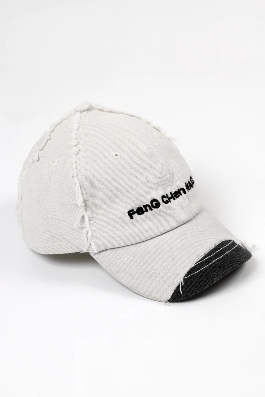 Feng Chen Wang GREY DENIM SANDING FINISHING CAP (GREY) - Image 4