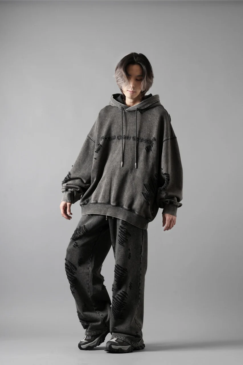 Feng Chen Wang GREY RIPPED JERSEY SWEATPANTS (GREY) - Image 15