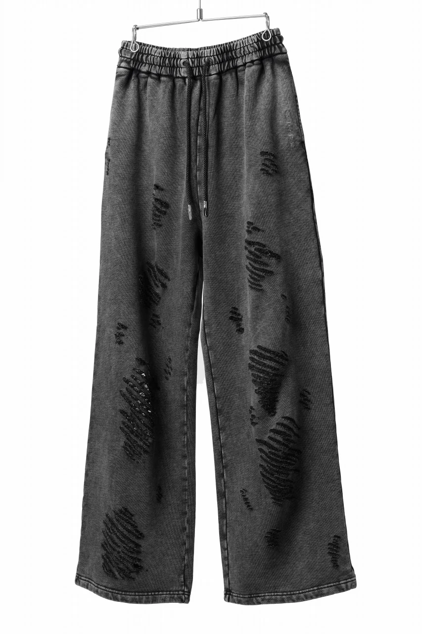 Feng Chen Wang GREY RIPPED JERSEY SWEATPANTS (GREY) - Image 2