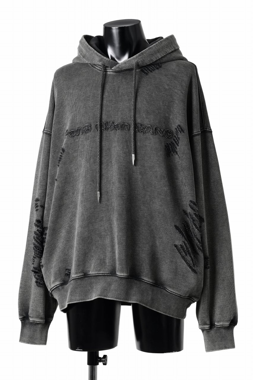 Feng Chen Wang GREY RIPPED JERSY HOODIE (GREY) - Image 19