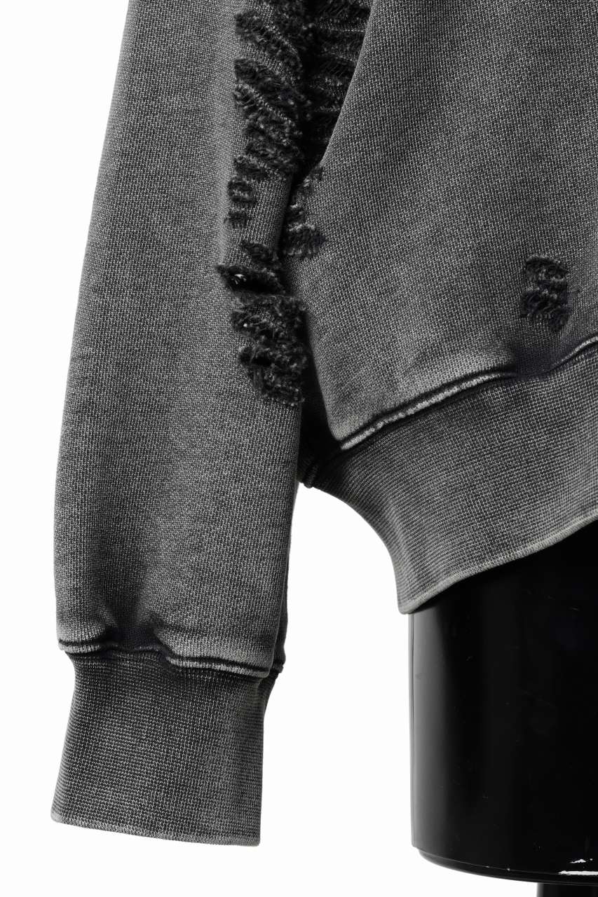 Feng Chen Wang GREY RIPPED JERSY HOODIE (GREY) - Image 25