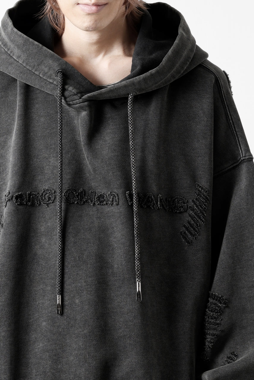 Feng Chen Wang GREY RIPPED JERSY HOODIE (GREY) - Image 31