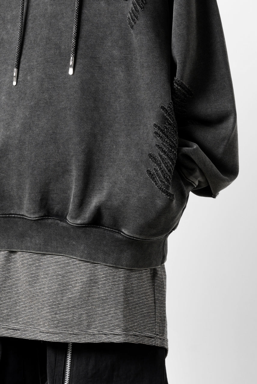 Feng Chen Wang GREY RIPPED JERSY HOODIE (GREY) - Image 33