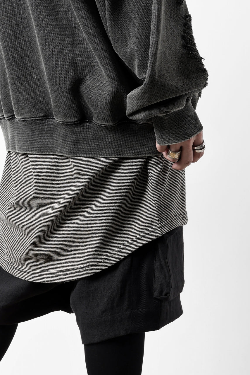Feng Chen Wang GREY RIPPED JERSY HOODIE (GREY) - Image 37