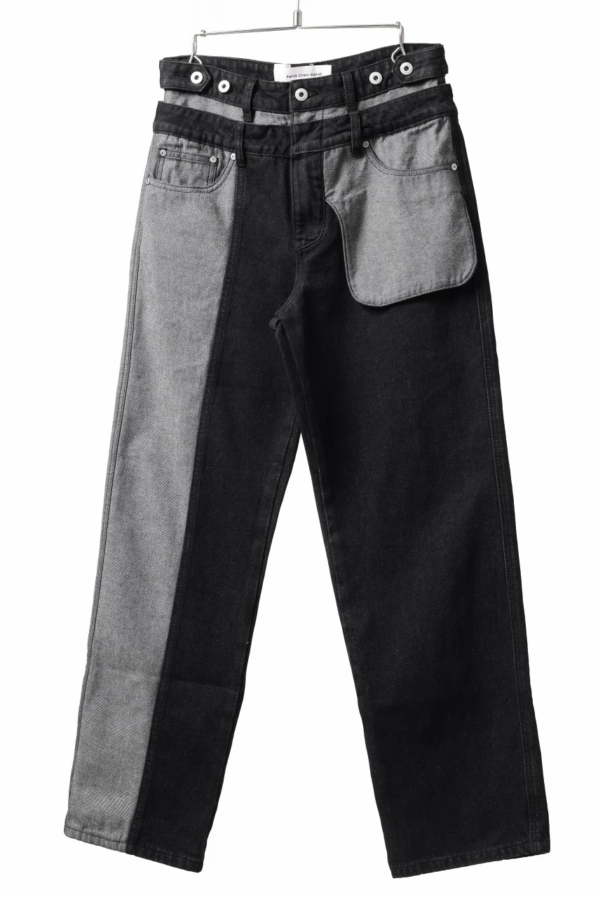 Feng Chen Wang INSIDE-OUT JEANS TROUSERS (BLACK) - Image 12