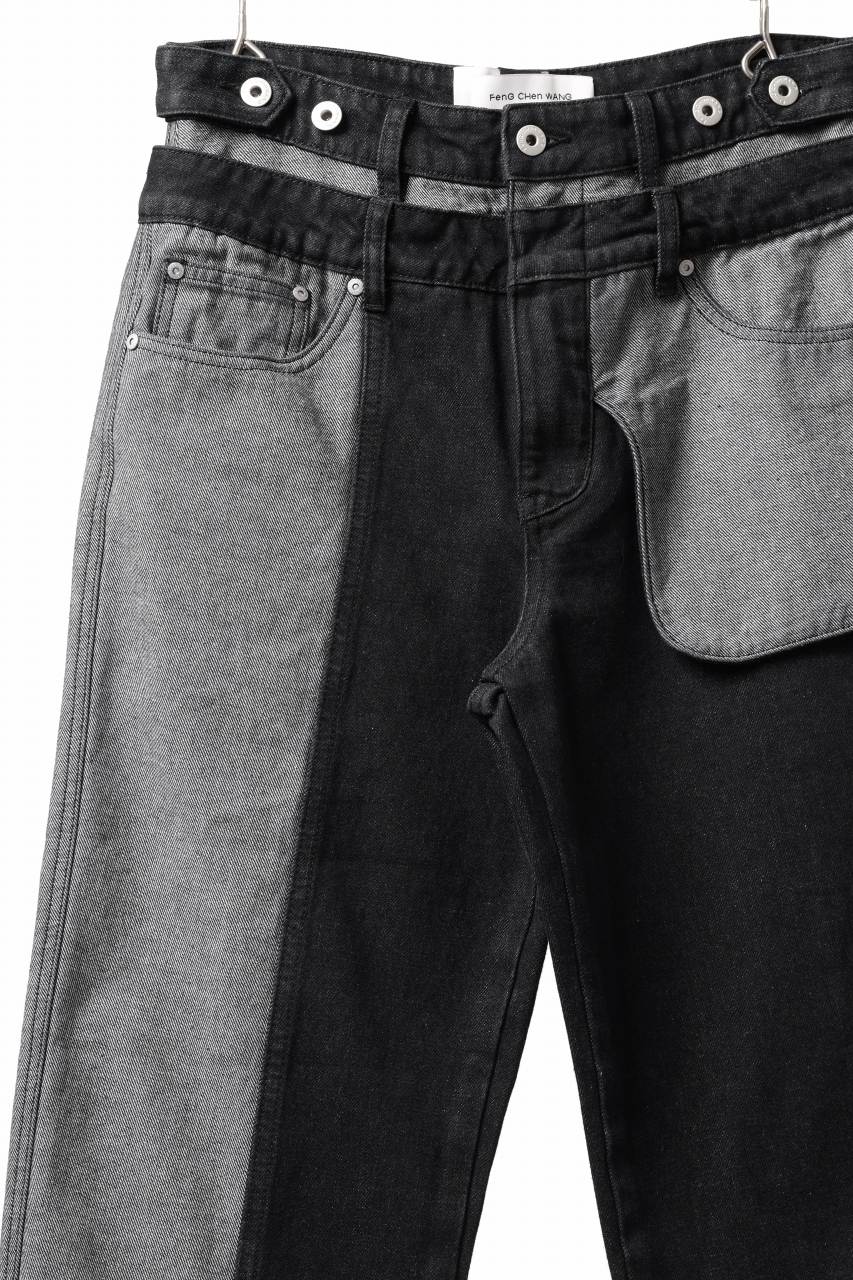 Feng Chen Wang INSIDE-OUT JEANS TROUSERS (BLACK) - Image 14