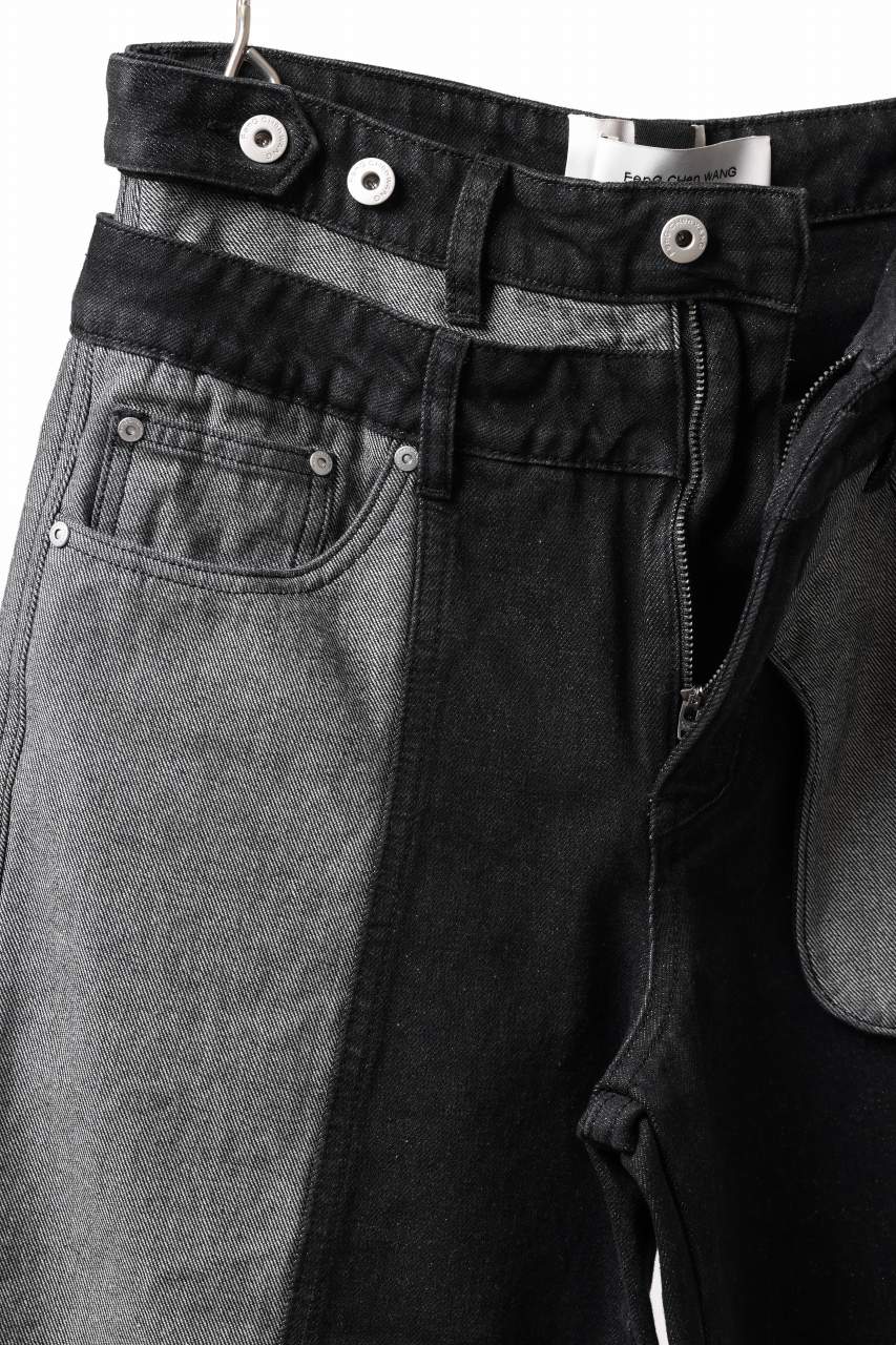 Feng Chen Wang INSIDE-OUT JEANS TROUSERS (BLACK) - Image 17