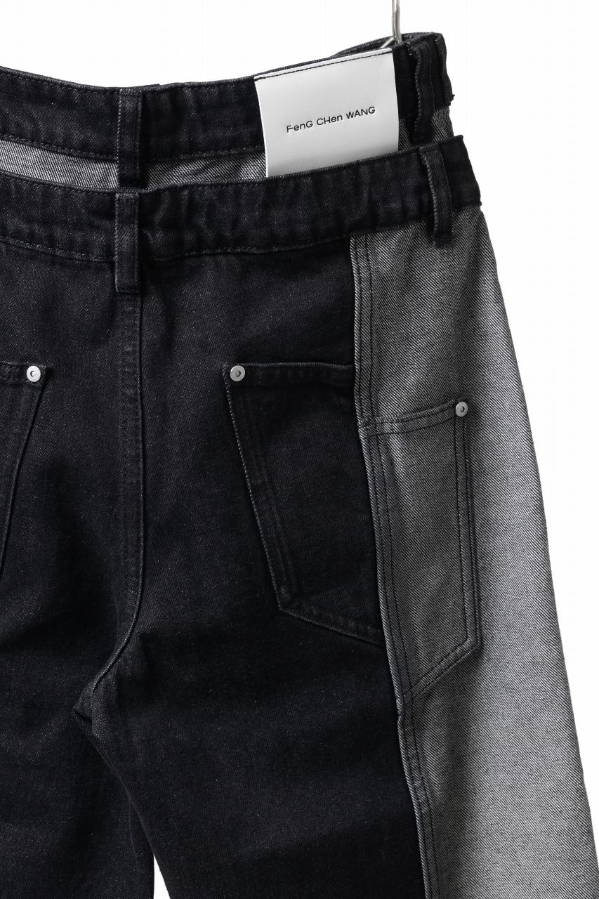 Feng Chen Wang INSIDE-OUT JEANS TROUSERS (BLACK) - Image 21