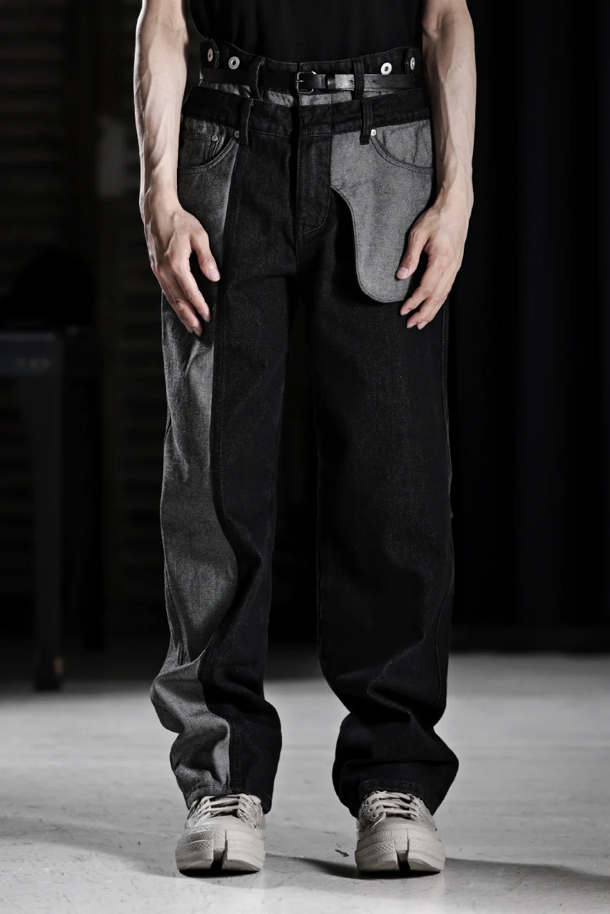 Feng Chen Wang INSIDE-OUT JEANS TROUSERS (BLACK) - Image 24