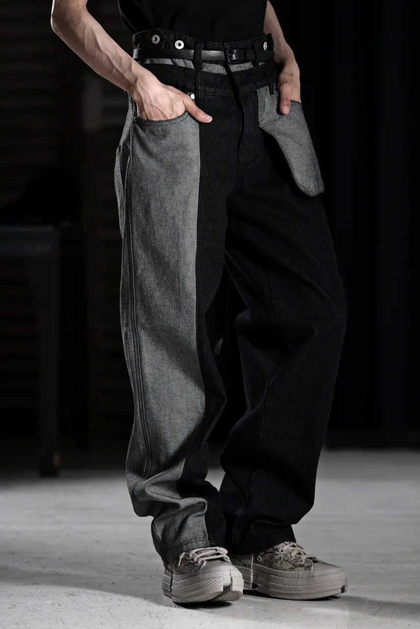 Feng Chen Wang INSIDE-OUT JEANS TROUSERS (BLACK) - Image 25