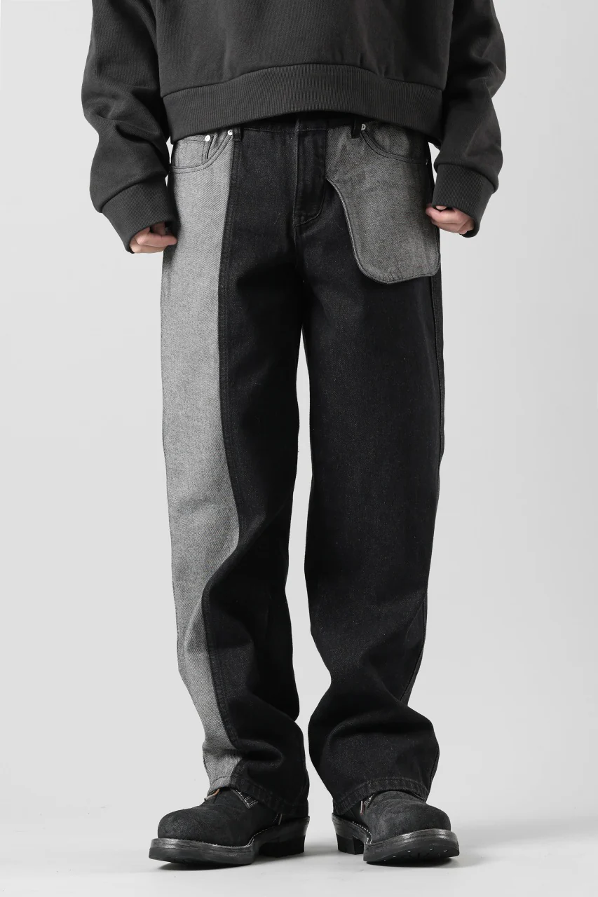 Feng Chen Wang INSIDE-OUT JEANS TROUSERS (BLACK) - Image 3
