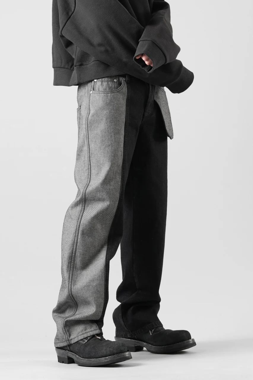 Feng Chen Wang INSIDE-OUT JEANS TROUSERS (BLACK) - Image 6