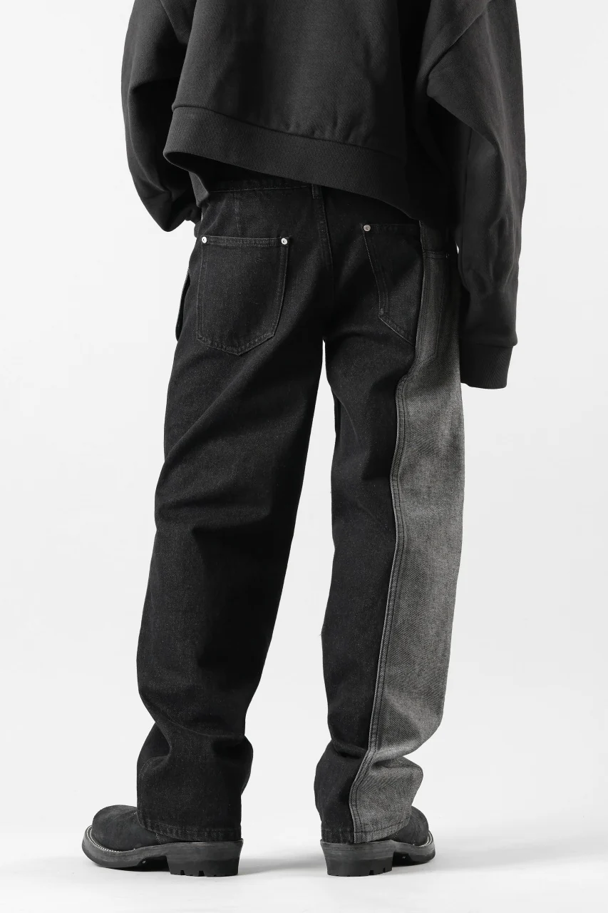 Feng Chen Wang INSIDE-OUT JEANS TROUSERS (BLACK) - Image 8