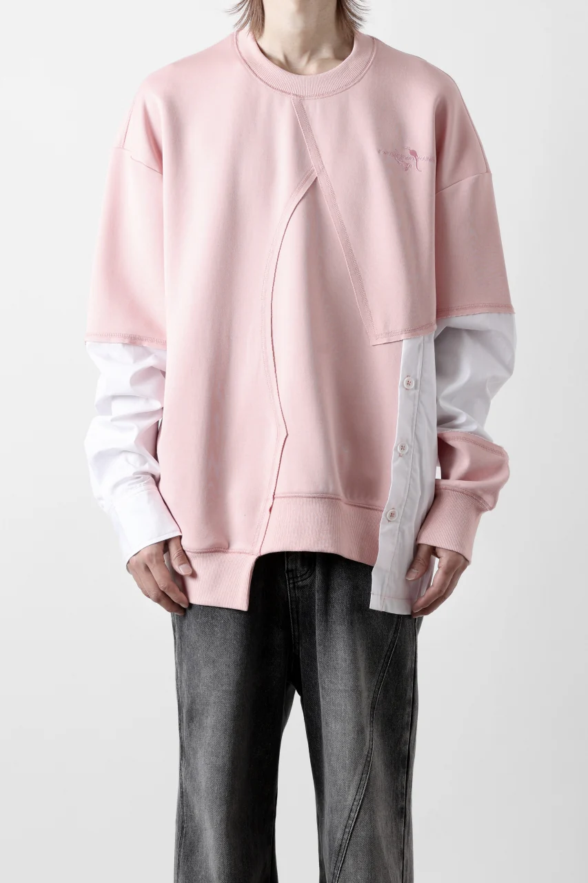 Feng Chen Wang MULTIPLE PANELLED SWEATER (PINK) - Image 2