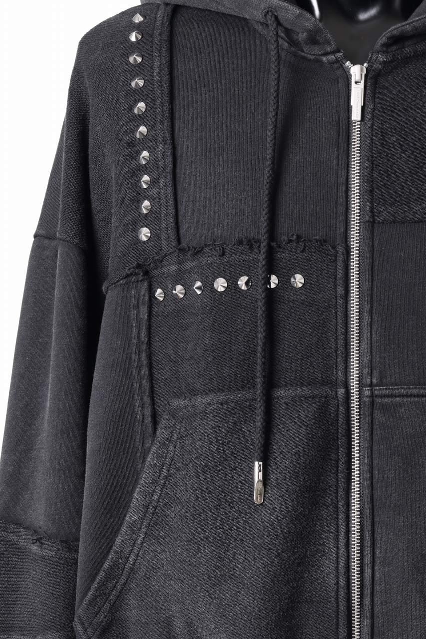 Feng Chen Wang PANELLED FULL ZIP HOODIE (BLACK) - Image 28