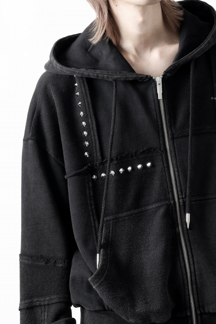 Feng Chen Wang PANELLED FULL ZIP HOODIE (BLACK) - Image 41