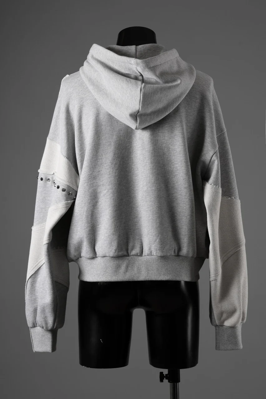 Feng Chen Wang PANELLED FULL ZIP HOODIE (GREY) - Image 19