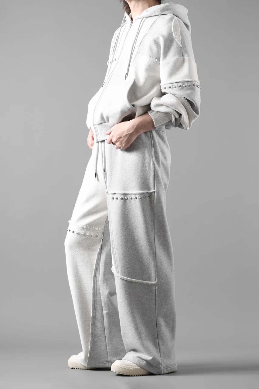 Feng Chen Wang PANELLED FULL ZIP HOODIE (GREY) - Image 47