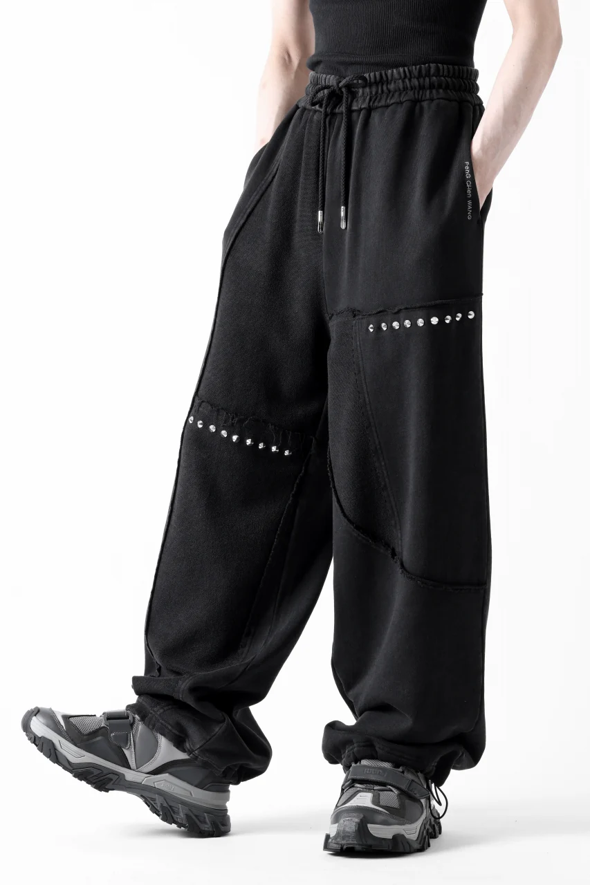 Feng Chen Wang PANELLED STRAIGHT SWEATPANTS (BLACK) - Image 11