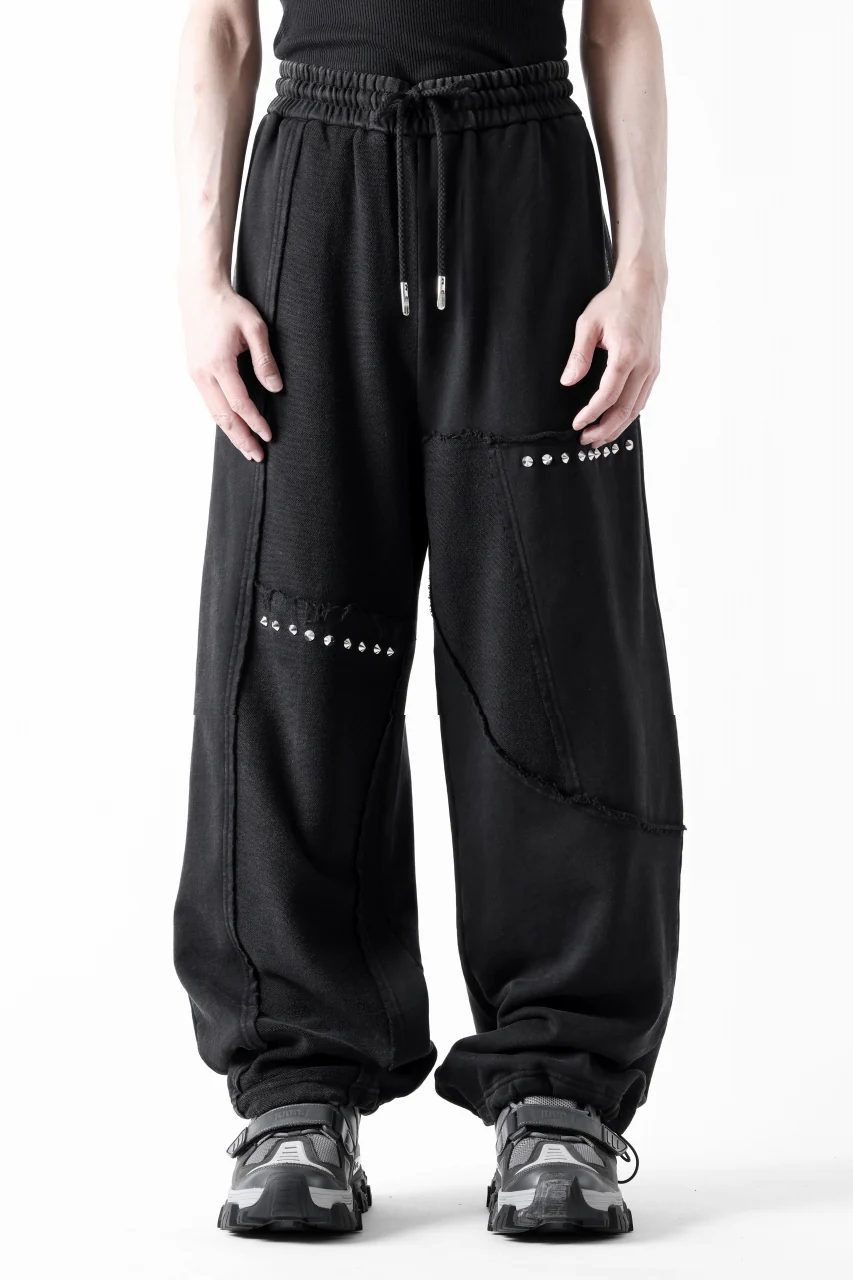 Feng Chen Wang PANELLED STRAIGHT SWEATPANTS (BLACK) - Image 2