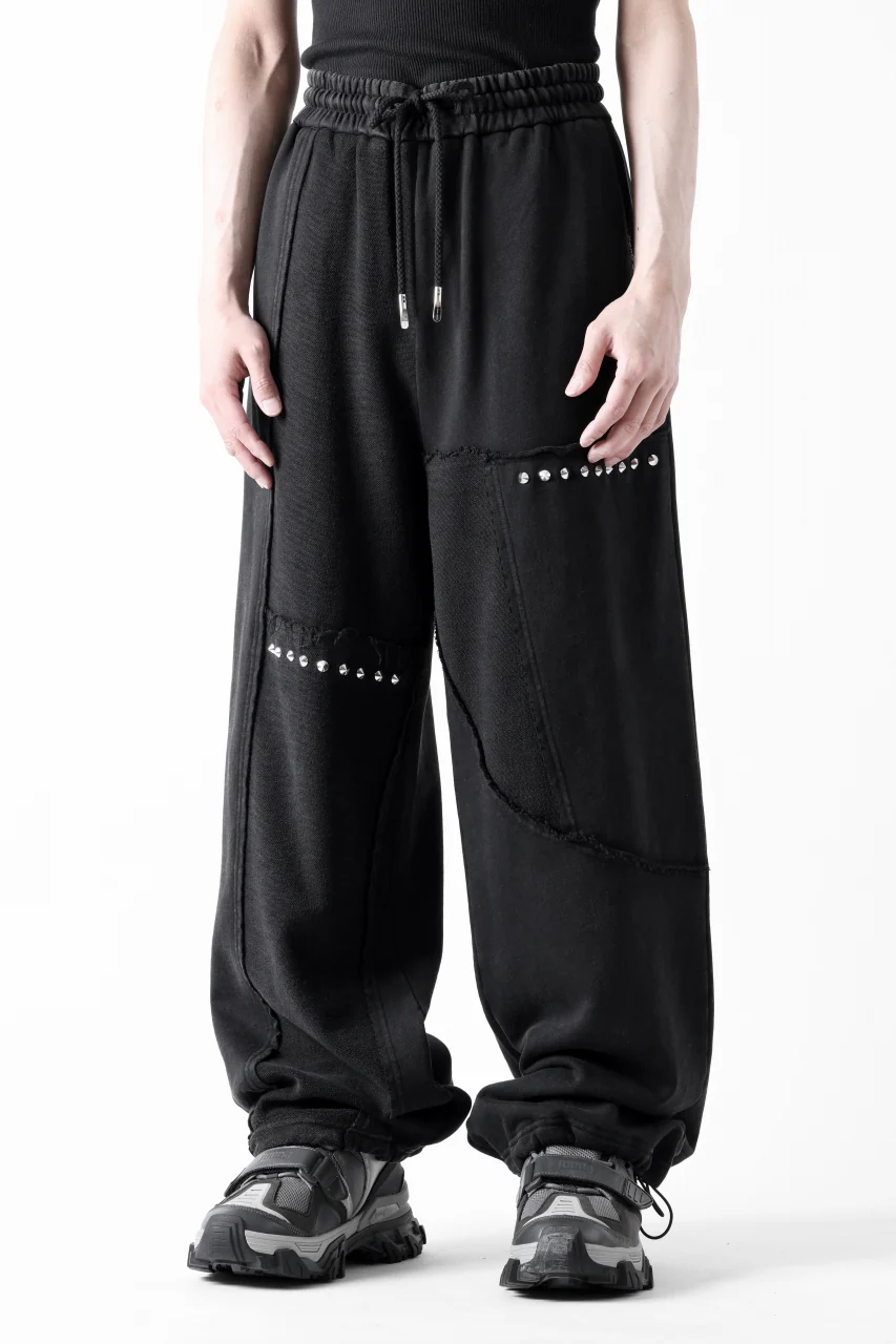 Feng Chen Wang PANELLED STRAIGHT SWEATPANTS (BLACK) - Image 3