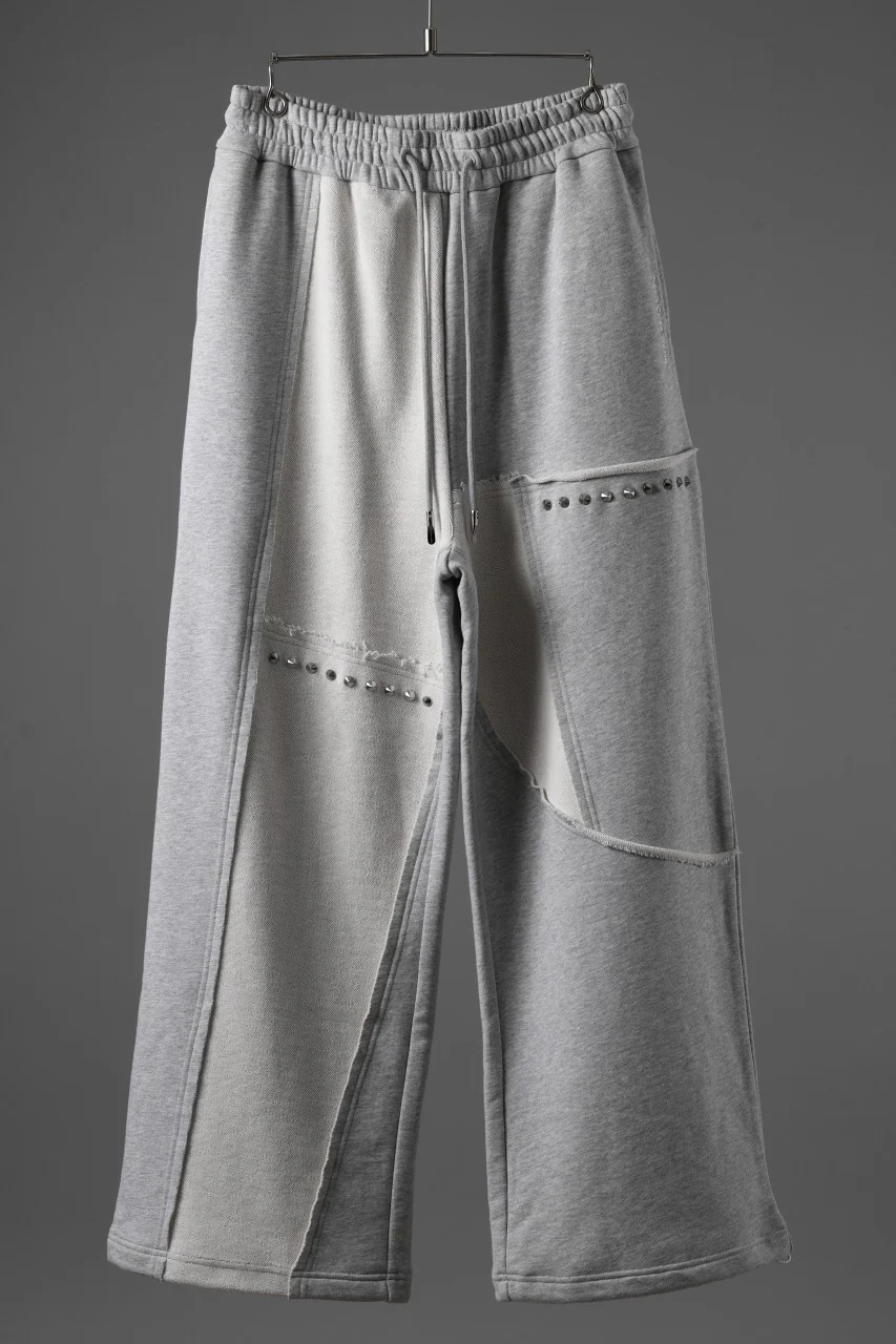 Feng Chen Wang PANELLED STRAIGHT SWEATPANTS (GREY)